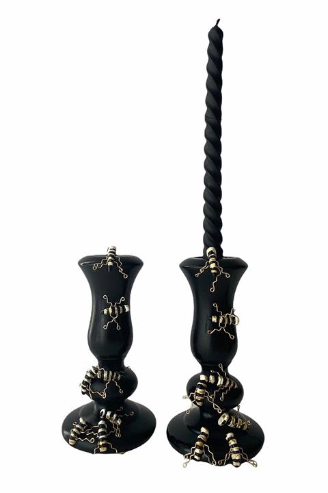 LET'A JEWELRY Siyah Arı Şamdan