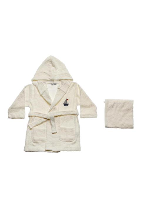 Aziz Bebe Azizbebe Bornoz Ekru 12ay+ 050136
