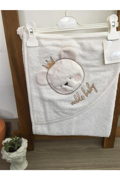 Bimini Unisex Bebek Kru Kapşonlu Banyo Havlu 75*75 Cm
