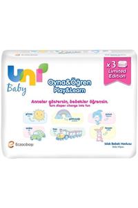Uni Baby Wipes Oyna Ve Öğren Islak Bebek Havlusu 3 Paket 52 Adet Kategori: Bebek Havlu