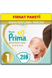 Prima Premium Care Bebek Bezi Beden:1 (2-5Kg) Yeni Doğan 210 Adet Fırsat Pk