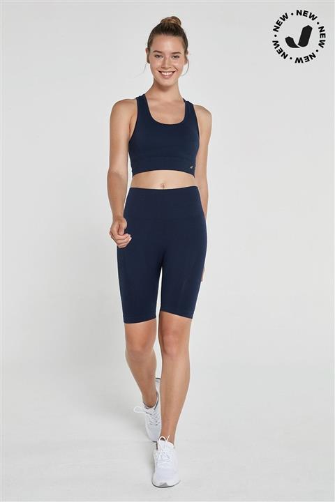 Jerf Gela Şekillendirici Sport Biker Tayt Lacivert
