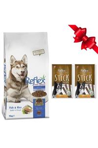 Reflex Somonlu Pirinçli Yetişkin Köpek Maması 15 Kg + 2 Adet Dana Etli Stick Ödül