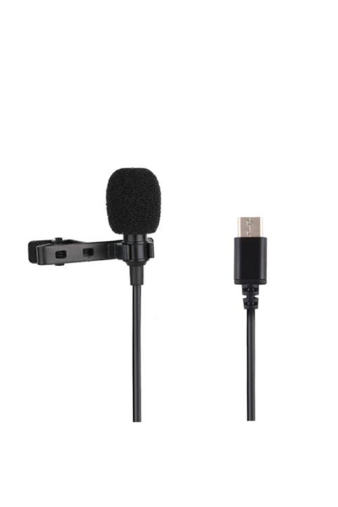 Ally Mobile Puluz Type-c Profesyonel Telefon Youtuber Yaka Mikrofonu 1.5m