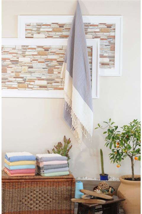 BULDANHERITAGE Mor Herring Bone Havlu