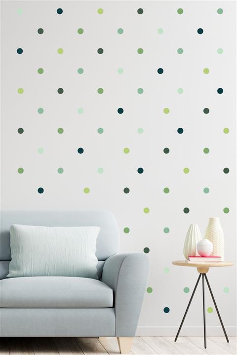 ENGINPRINT 288 Adet 25mm Yeşil Tonları Özel Kesilmiş Sticker