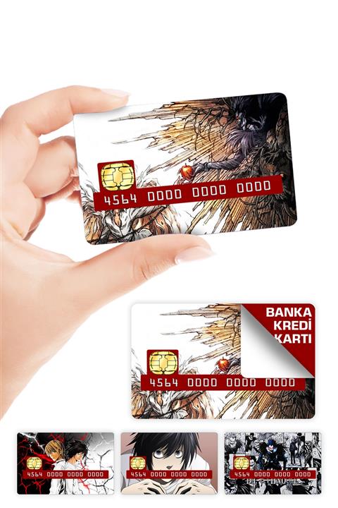 ZipZap Death Note Kredi Kartı Kaplama Sticker 4 Adet