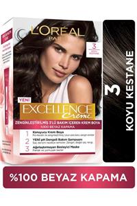 L'Oreal Paris Excellence Creme Saç Boyası 3 Koyu Kestane