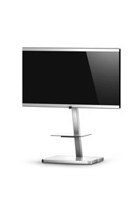 Sonorous Pl 2710-wht-slv Gri Alüminyum, Beyaz Taban Tv Sunum Sehpası