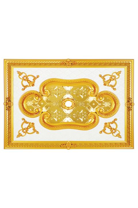 Decomanya Altın Dikdörtgen Saray Tavan Göbeği 70*90 Cm