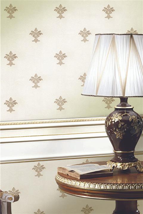 Decomanya Decowall Armani Krem Damaks Desenli Duvar Kağıdı 3003-01