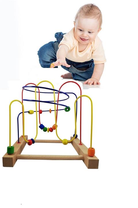 AyasEğiticiOyuncak Büyük Boy Ahşap Eğitici Koordinasyon Oyunu Ahşap Helezon Yay Eğit