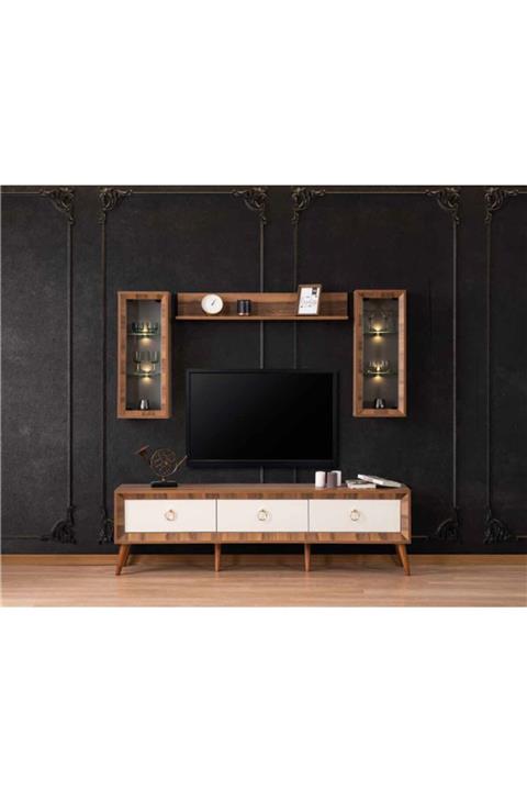 ERKAN GRUP MOBİLYA Yeni Trend Nisan Ahşap Tv Ünitesi