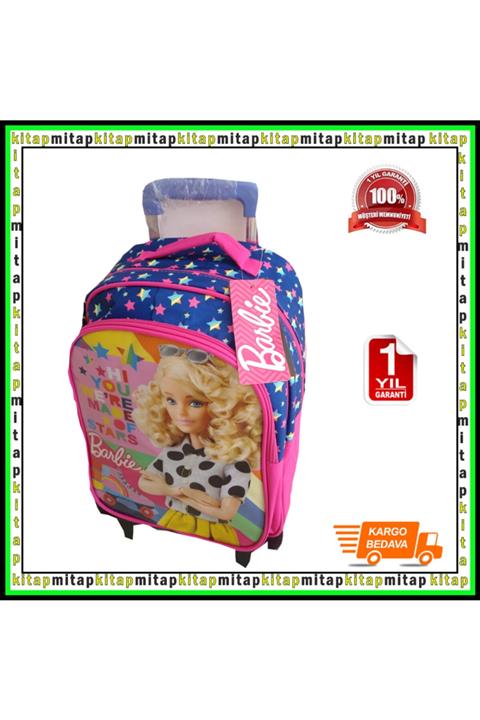 OTTONYA Frocx Barbie Lisanslı Iki Bölmeli Çek Çek Okul Sırt Çantası 5022