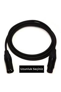 Klotz & Neutrik Tam Bakır Xlr Erkek - Xlr Dişi Black Mikrofon Kablosu Mavi - 5 Metre