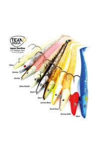 TEKNODOĞA EFFE Japon Levrek Sasi Sardine Sandeel Silikon Yem 2+1 21,5g 11cm Kırmızı Kafa