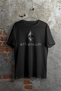 WePOD Ethereum Cryptocurrency Logo Siyah Unisex Tshirt