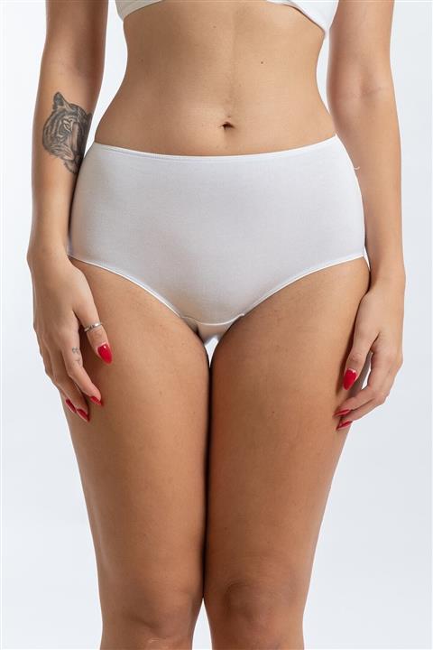 SEASOUL Kadın Beyaz Bambu Battal Boy Slip