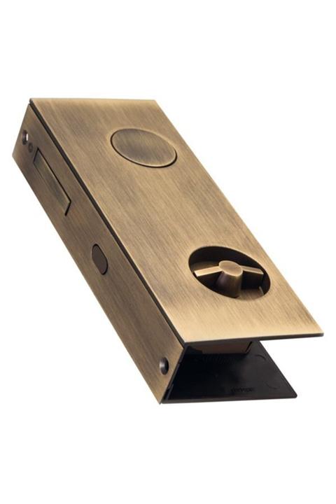 Hafele Flat Kayar Kapı Kilit Set Wc Antik Bronz