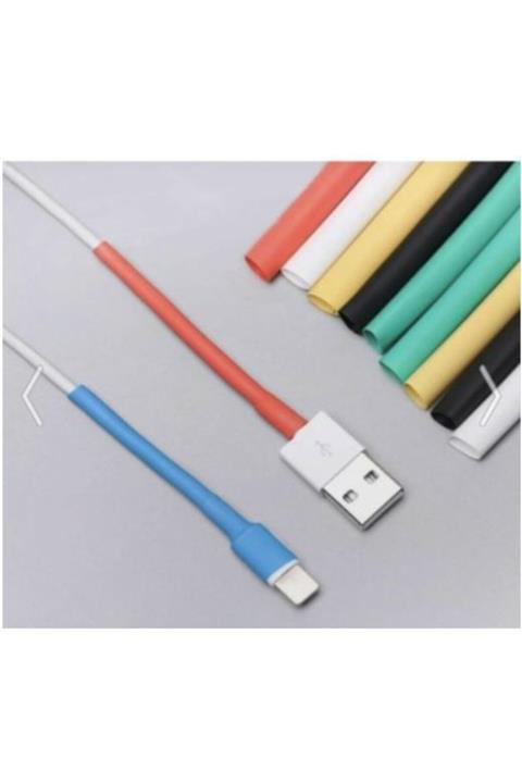 TP Tekinoğlu Plastik Isıyla Daralan Renkli Makaron Şarj Kablo Koruyucu 10 Adet