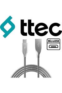 TTEC PLUS Ttec Paslanmaz Çelik Micro Usb Kablo / Sağlam / Kırılmaz Kopmaz / Yıpranmaz /hızlı Şarj / 100cm