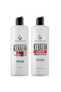 Maximilian Glutensiz Tuzsuz Şampuan Keratin Keratinli Şampuan Sülfatsız Tuzsuz Keratin Saç Bakım Kremi 500ml