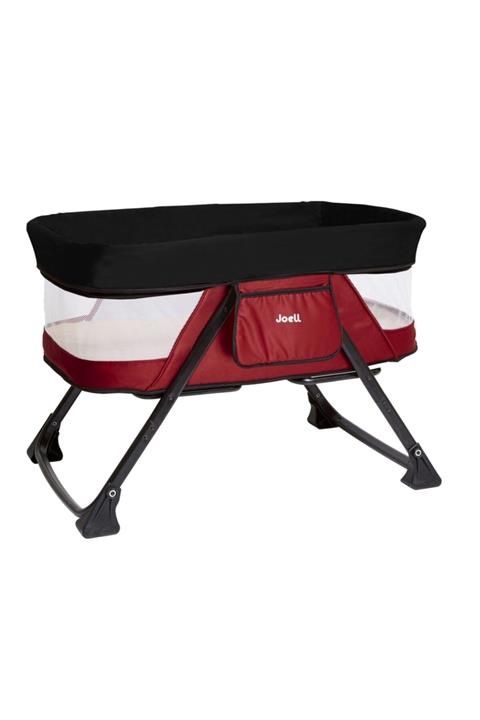 MAYA BABY Joell Alüminyum Katlanır Siyah Bordo Beşik