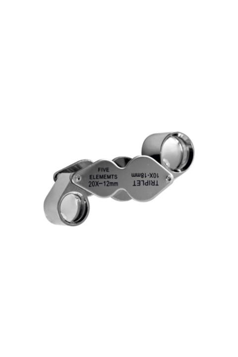 Dytac Metal Loupe Büyüteç Ikili 10x-18mm,20x-12mm
