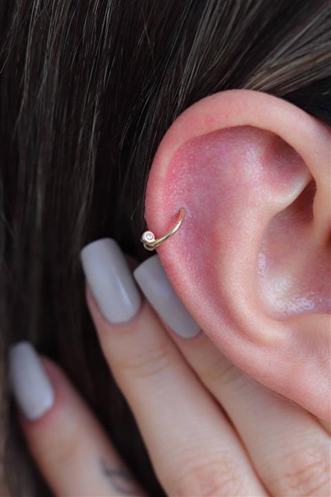 Değerli Kuyumculuk Vidalı Tragus Küpe