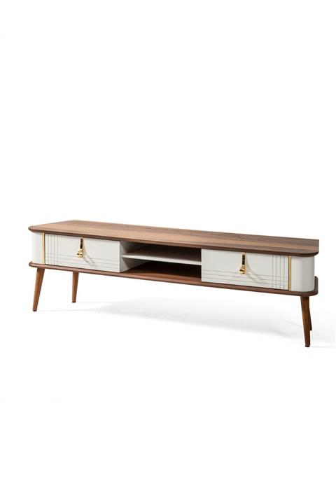 RİMA 011 Yonca Tv Sehpası Ceviz-krem