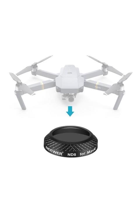 Profisher Djı Mavic Pro Hd Nd8 Filtre Optik Lens Siyah Alüminyum