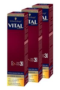 SCHWARZKOPF VITAL Colors Krem Saç Boyası 6-68 Bronz Kahve X 3 Adet