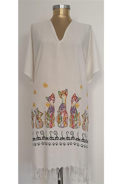 Cuddly Kadın Beyaz Plaj Elbise