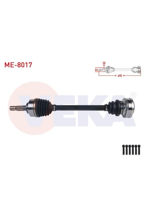 ünlü oto Komple Aks Sol-sag On Uzunluk 690mm Mercedes Sprınter 5t (906) 4x4 2006-