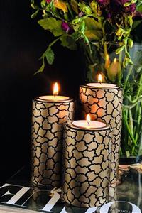 ROTA MAİSON Oasis 3'lü Antik Dekoratif Tealight Mumluk