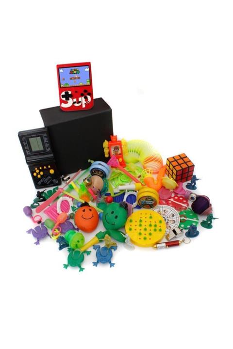 Nostaljik Lezzetler Nostaljik Bakkal Özel Siyah Tetris Ve Kırmızı Nostaljik Atari Oyuncak Kutusu