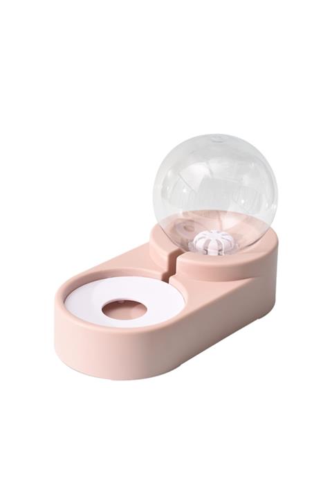 BiBulsam Mikopet Round Kedi Köpek Mama Su Kabı-pembe