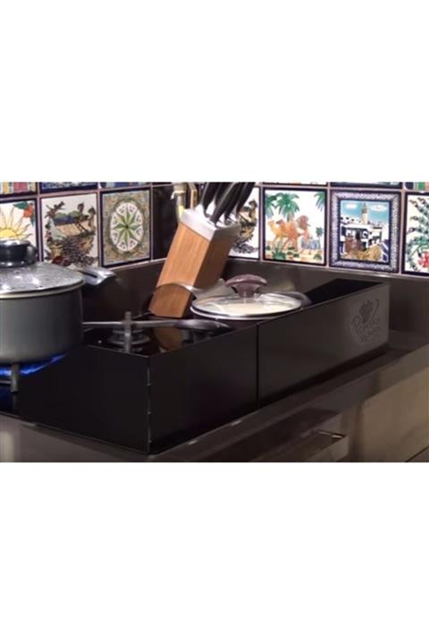 PORTAKAL SAFETY Genişleyebilen Ocak Bariyeri Siyah