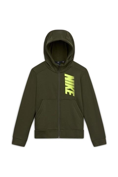 Nike Erkek Çocuk Yeşil Dri-fıt Traınıng Full Zip Hoodıe Ceket Cz3947-325