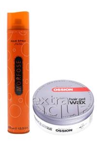 Morfose ossion wax Morfose Saç Spreyi Turuncu 400ml + Ossion Extra Aqua Gel Wax -2-extra Hair Cont. 150 Ml