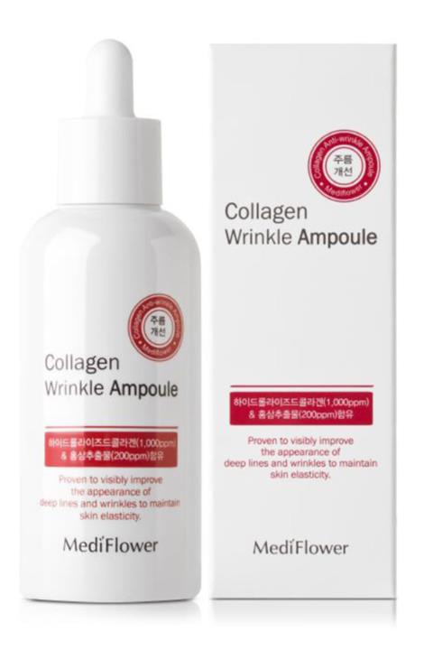MediFlower Collagen Wrinkle Ampoule 100ml Kırışıklık Karşıtı Kolajen Özlü Cilt Bakım Ampulü