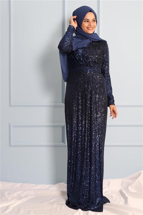 AbiyeSultan Kadın Lacivert Abiye