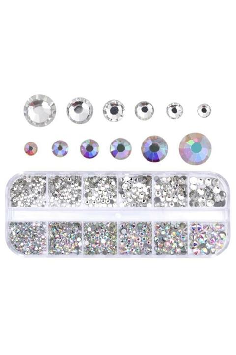 alaraycosmetics Swarovski Tırnak Süsleme Taşı Seti - 12'li Kutu