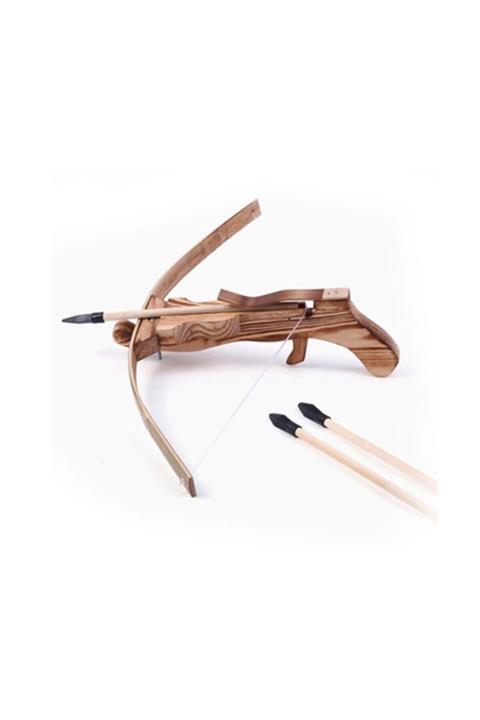 ema Ahşap Tetikli Arbalet Ok Yay Seti Oyuncak 3 Lü Set Hediyelik