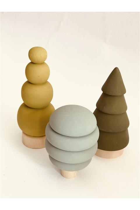 YEDİCE OYUNCAK Bahar Temalı Ahşap Ağaç Seti Ahşap Oyuncak