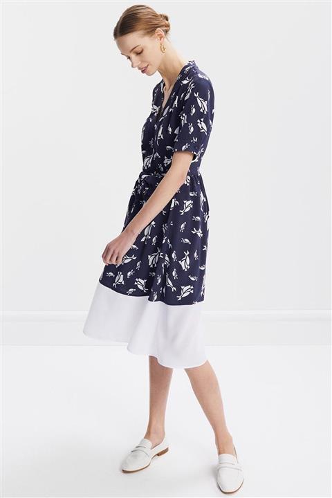 Perspective Evelıns Lacivert Elbise