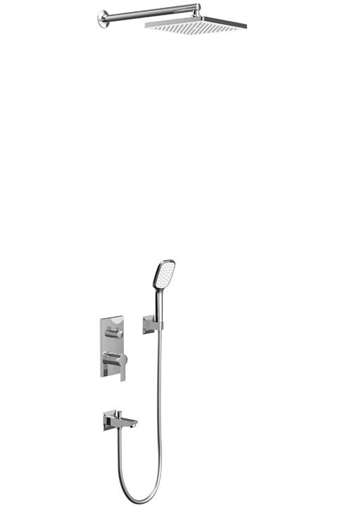 TESKA Agora Ankastre Iki Yönlü Banyo Bataryası Seti-krom