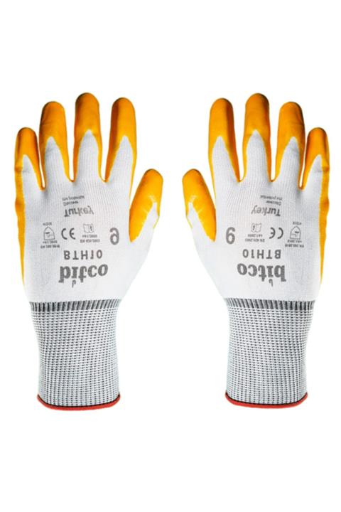 bitco İş Eldiveni Lateks Kumaş 12 Çift No: 8 9