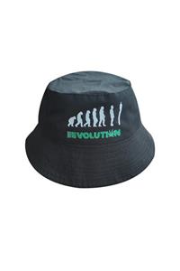 Kozmik Tapestry Unisex Siyah The Evolution Bucket Şapka