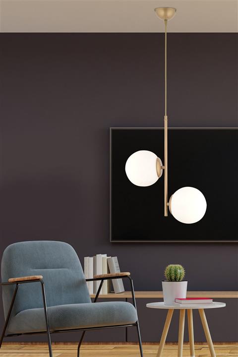 Apliqa Malibu 2 Li Eskitme Modern Salon- Koridor- Genç Odası Avize